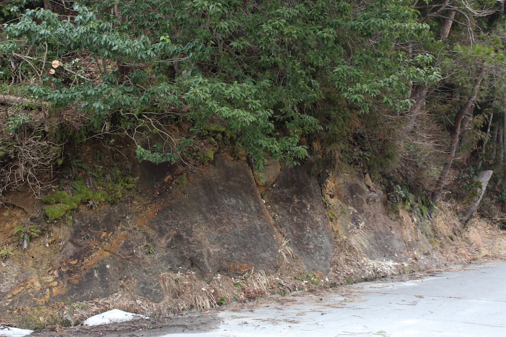 能登の珪藻土の岩場