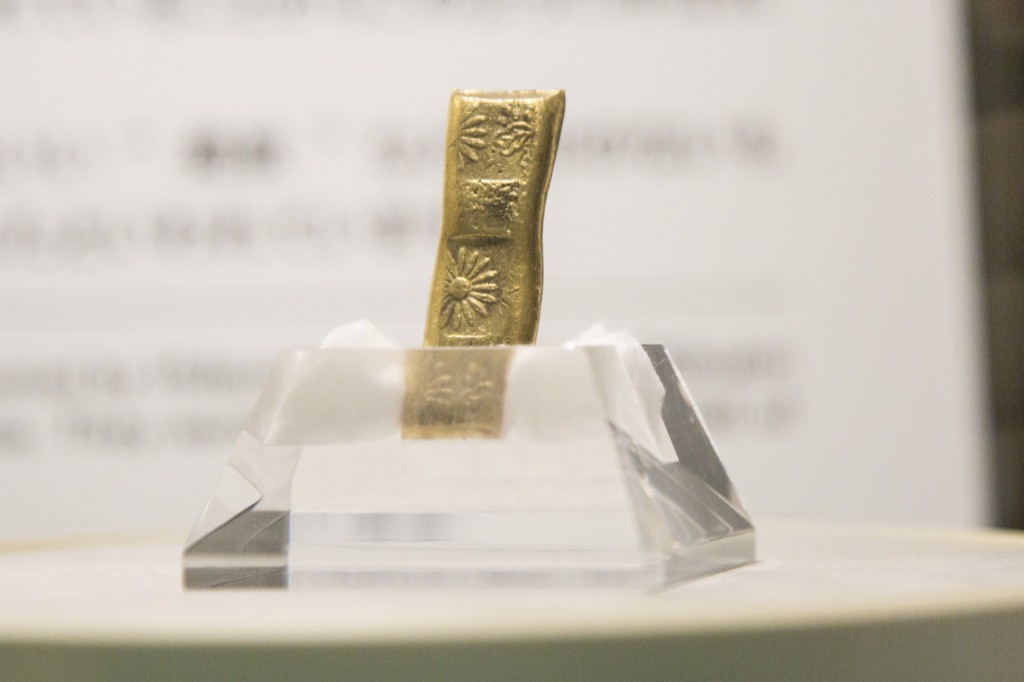 大阪城から発見された竹型の金