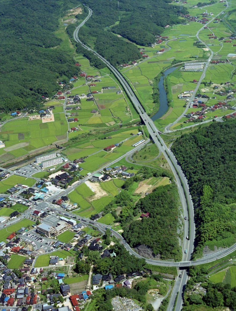 専用道路の鳥瞰