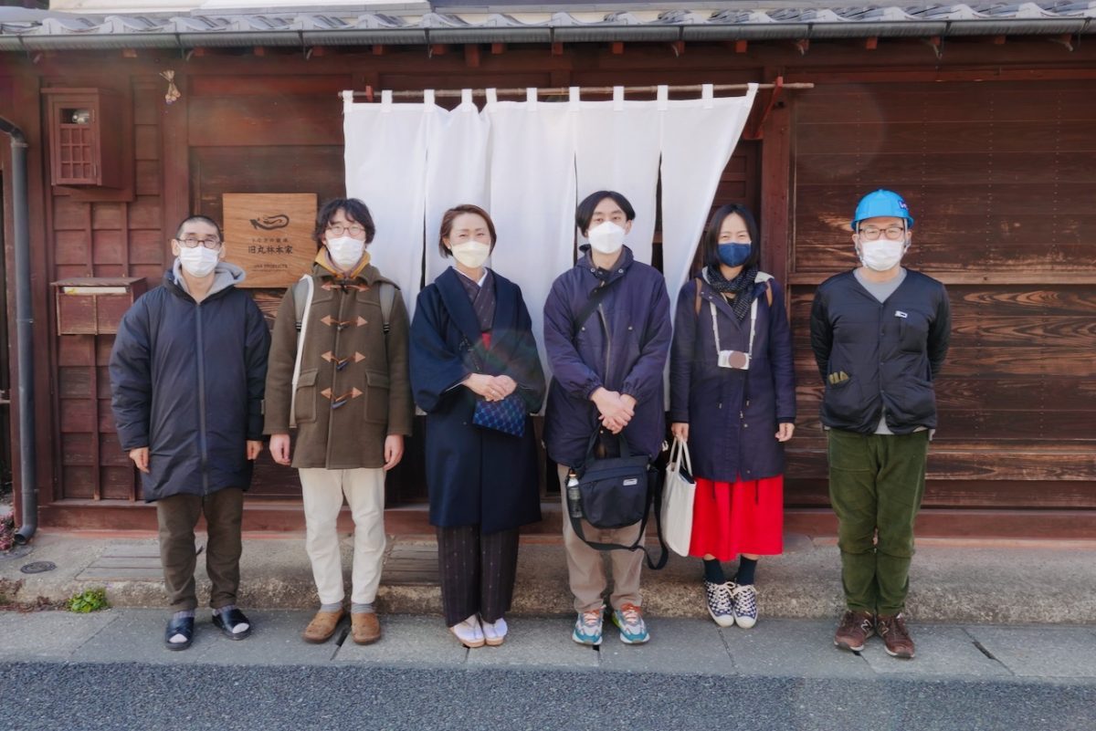 2点セット【大島紬】茶地に葉っぱ  縦横絣