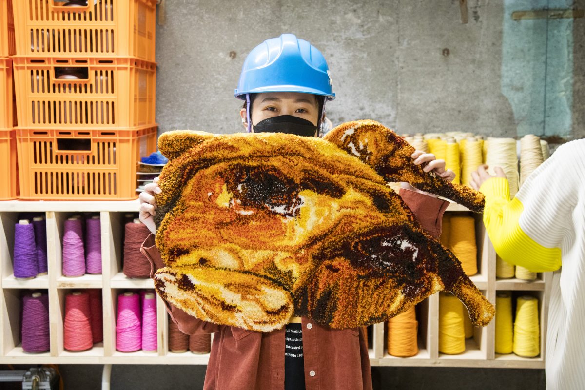 「鶏の丸焼きラグ」